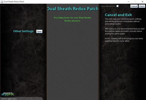 Guide to Installing and Patching Dual Sheathe Redux with Mod .